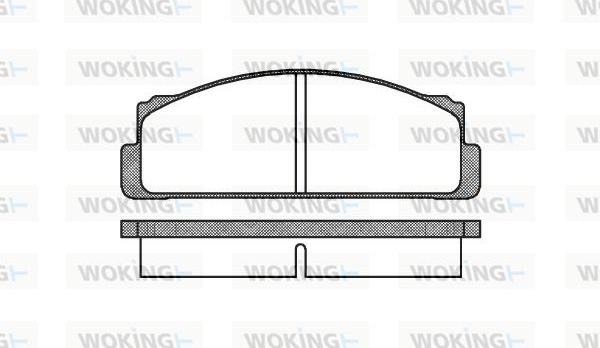 Woking P1223.00 - Тормозные колодки, дисковые, комплект unicars.by