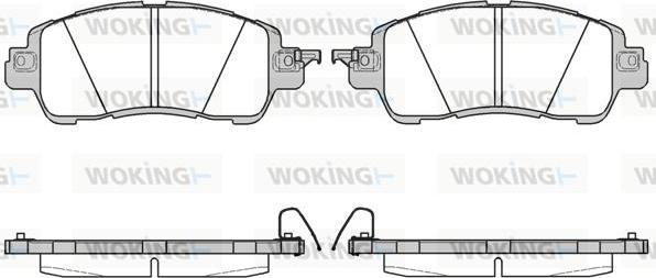 Woking P17563.04 - Тормозные колодки, дисковые, комплект unicars.by