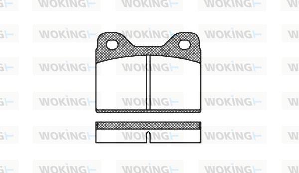 Woking P1733.00 - Тормозные колодки, дисковые, комплект unicars.by