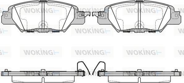 Woking P17773.00 - Тормозные колодки, дисковые, комплект unicars.by