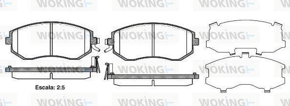 Woking P8513.04 - Тормозные колодки, дисковые, комплект unicars.by