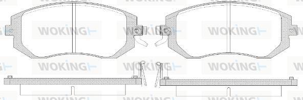 Woking P8513.14 - Тормозные колодки, дисковые, комплект unicars.by