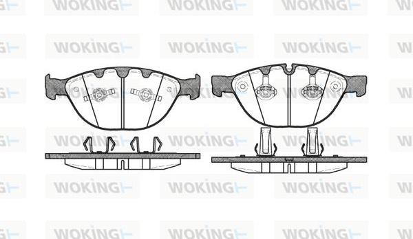 Woking P8583.10 - Тормозные колодки, дисковые, комплект unicars.by