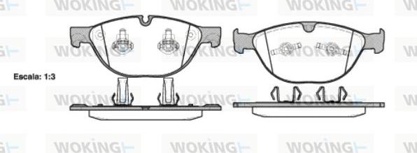 Woking P8583.30 - Тормозные колодки, дисковые, комплект unicars.by