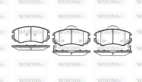 Woking P8533.02 - Тормозные колодки, дисковые, комплект unicars.by