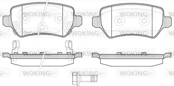 Woking P8573.22 - Тормозные колодки, дисковые, комплект unicars.by