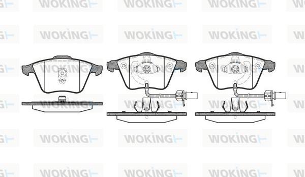 Woking P8643.02 - Тормозные колодки, дисковые, комплект unicars.by