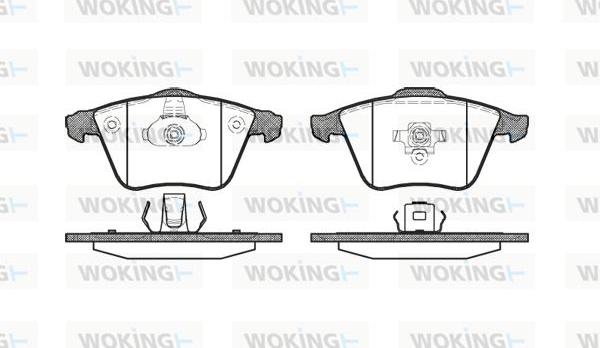 Woking P8643.20 - Тормозные колодки, дисковые, комплект unicars.by