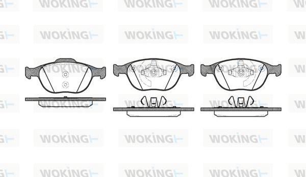 Woking P8843.00 - Тормозные колодки, дисковые, комплект unicars.by