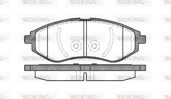 Woking P8863.00 - Тормозные колодки, дисковые, комплект unicars.by