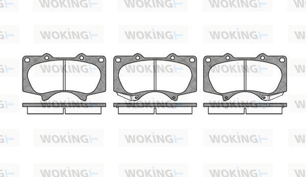 Woking P8883.00 - Тормозные колодки, дисковые, комплект unicars.by