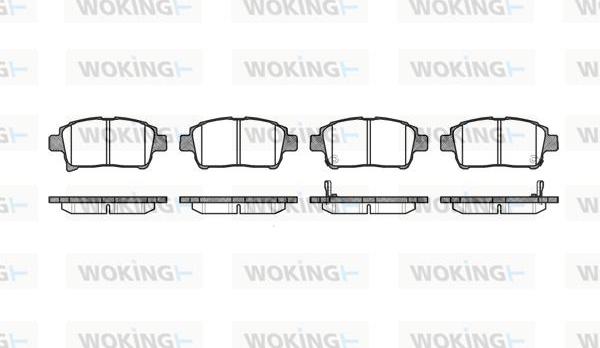 Woking P8713.02 - Тормозные колодки, дисковые, комплект unicars.by