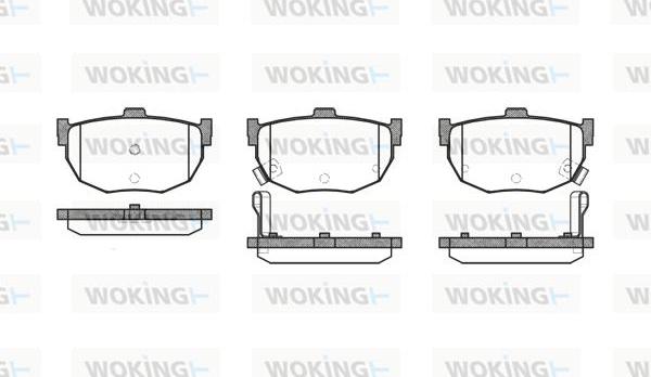 Woking P3943.12 - Тормозные колодки, дисковые, комплект unicars.by