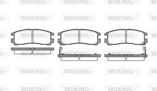 Woking P3913.02 - Тормозные колодки, дисковые, комплект unicars.by