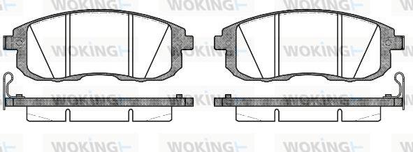 Woking P3933.14 - Тормозные колодки, дисковые, комплект unicars.by