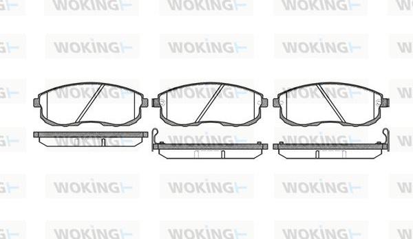 Woking P3933.12 - Тормозные колодки, дисковые, комплект unicars.by