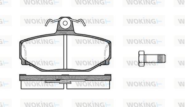 Woking P3973.00 - Тормозные колодки, дисковые, комплект unicars.by