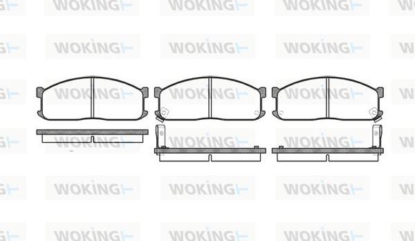 Woking P3443.02 - Тормозные колодки, дисковые, комплект unicars.by