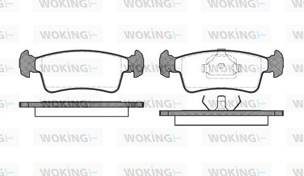 Woking P3403.00 - Тормозные колодки, дисковые, комплект unicars.by