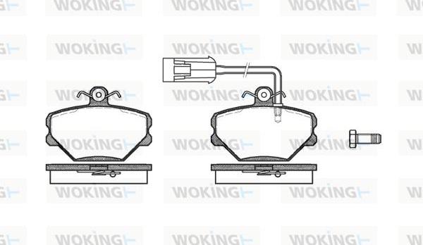 Woking P3643.42 - Тормозные колодки, дисковые, комплект unicars.by