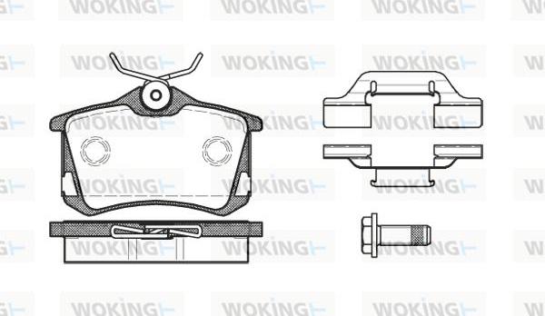 Woking P3633.50 - Тормозные колодки, дисковые, комплект unicars.by