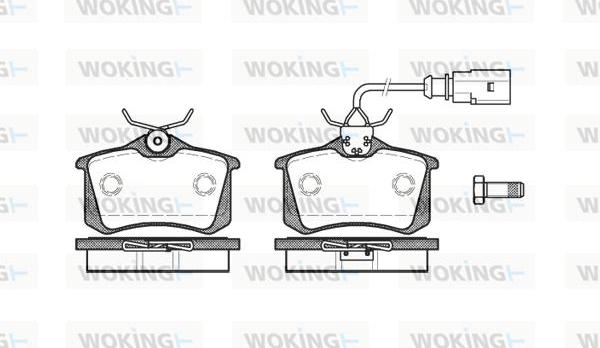 Woking P3633.51 - Тормозные колодки, дисковые, комплект unicars.by