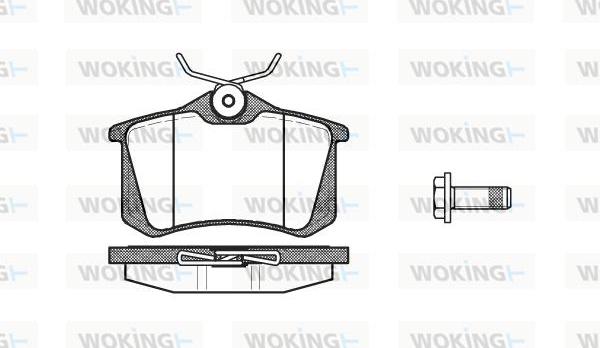 Woking P3633.05 - Тормозные колодки, дисковые, комплект unicars.by