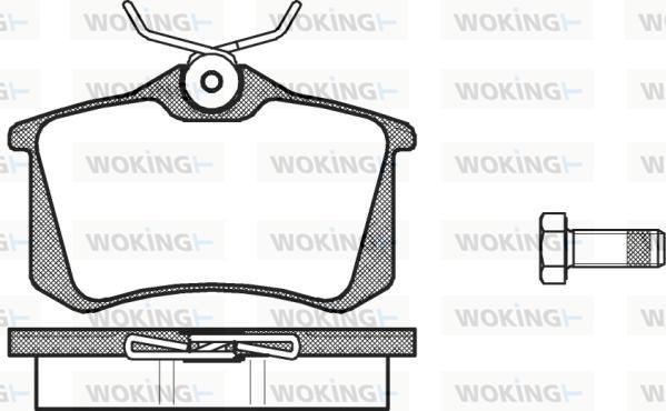 Woking P3633.00 - Тормозные колодки, дисковые, комплект unicars.by