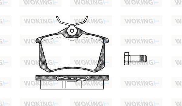 Woking P3633.01 - Тормозные колодки, дисковые, комплект unicars.by