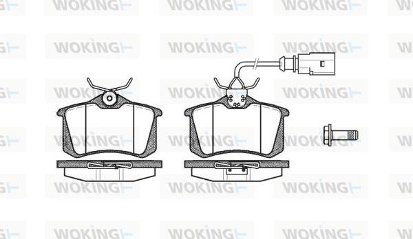 Woking P3633.02 - Тормозные колодки, дисковые, комплект unicars.by