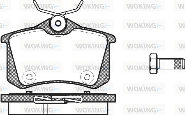 Woking P3633.14 - Тормозные колодки, дисковые, комплект unicars.by