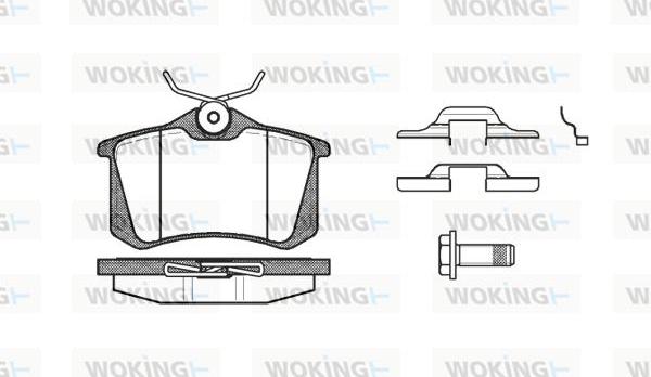 Woking P3633.16 - Тормозные колодки, дисковые, комплект unicars.by