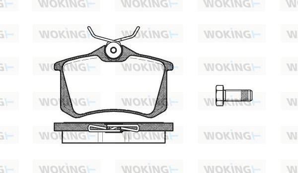 Woking P3633.10 - Тормозные колодки, дисковые, комплект unicars.by