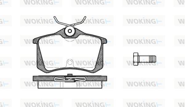 Woking P3633.20 - Тормозные колодки, дисковые, комплект unicars.by