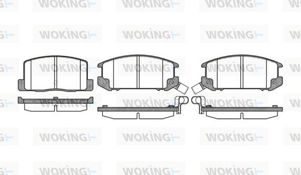 Woking P3013.12 - Тормозные колодки, дисковые, комплект unicars.by