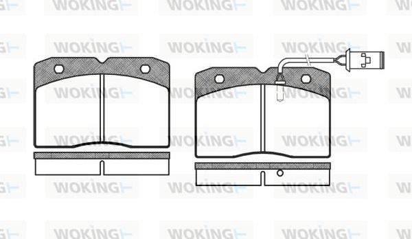 Woking P3113.22 - Тормозные колодки, дисковые, комплект unicars.by