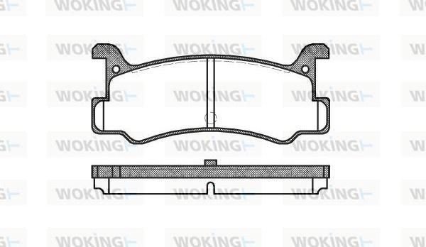 Woking P3133.00 - Тормозные колодки, дисковые, комплект unicars.by