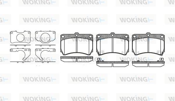 Woking P3123.32 - Тормозные колодки, дисковые, комплект unicars.by