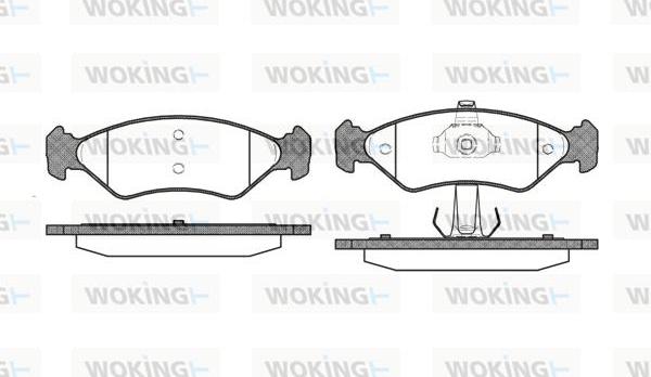 Woking P3853.30 - Тормозные колодки, дисковые, комплект unicars.by