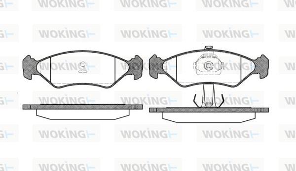 Woking P3853.20 - Тормозные колодки, дисковые, комплект unicars.by