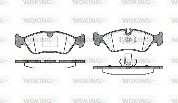 Woking P3863.50 - Тормозные колодки, дисковые, комплект unicars.by