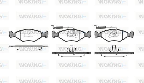 Woking P3813.32 - Тормозные колодки, дисковые, комплект unicars.by