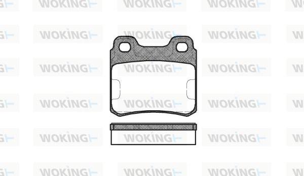 Woking P3823.00 - Тормозные колодки, дисковые, комплект unicars.by