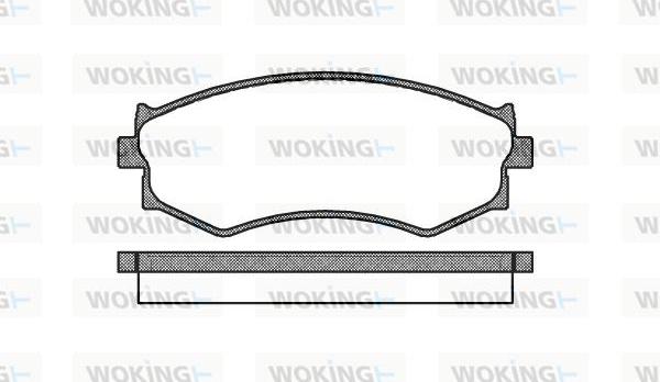 Woking P3873.00 - Тормозные колодки, дисковые, комплект unicars.by