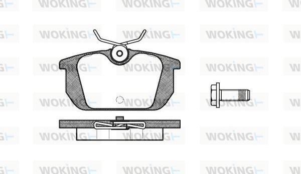 Woking P3313.00 - Тормозные колодки, дисковые, комплект unicars.by