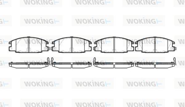 Woking P3383.24 - Тормозные колодки, дисковые, комплект unicars.by