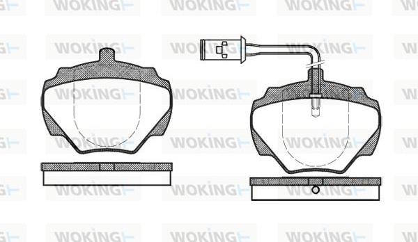 Woking P3223.01 - Тормозные колодки, дисковые, комплект unicars.by