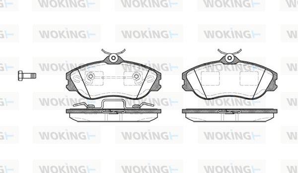 Woking P3763.20 - Тормозные колодки, дисковые, комплект unicars.by