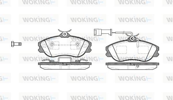 Woking P3763.22 - Тормозные колодки, дисковые, комплект unicars.by