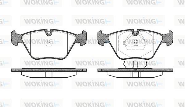 Woking P3703.40 - Тормозные колодки, дисковые, комплект unicars.by